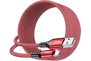 Txtcu USB C Cable 2M, USB C Charger Cable Fast Charge Braided Charger Cord for Samsung Galaxy S22 S21 S20 S10 S9 S8 Plus Note 10 9 8,Sony Xperia XZ, Huawei P30 P20,LG V30 V20 G6 G5,Moto,Xiaomi.etc