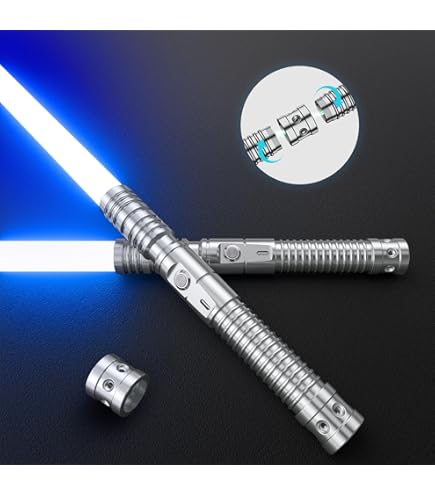 Dueling Lightsabers, RGB 16 Colors and 16 Mode movie Sound Flash Smooth Dueling Lightsabers, RGB 16 Colors and 16 Mode movie Sound Flash Smooth