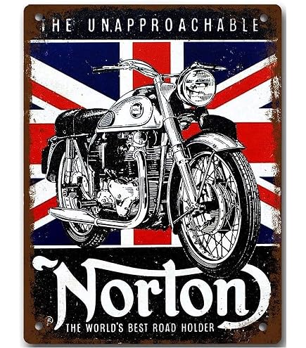 Norton Motorcycles - Retro Vintage 8 x 6 Metal Sign : Amazon.co.uk