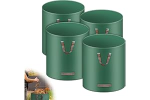vvhippo 4x Sacs de Jardin Indéchirables, 272L Sac Jardinage Déchets, Autoportant, Big Bag avec Poignées, Étanche, Pliable et Réutilisable, Sac Végétaux Jardin 150 g/m²