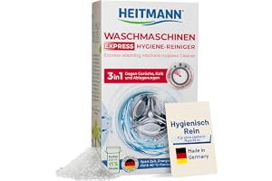 Heitmann Express tvättmaskinsrengörare: tar bort kalk, avlagringar och lukt, maskinrengörare, 250 g