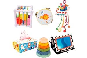 ADEGO Set de Juguetes Montessori para Bebés 1 Año – Ideales para Niño y Niña, Incluye Juguetes Montessori Adaptados Desde los 6 Meses hasta los 3 Años (Set)