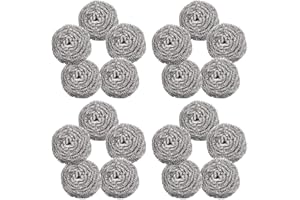 Bestzy - Estropajos (20 unidades, acero inoxidable, en espiral, limpios para cocina, herramientas de limpieza)