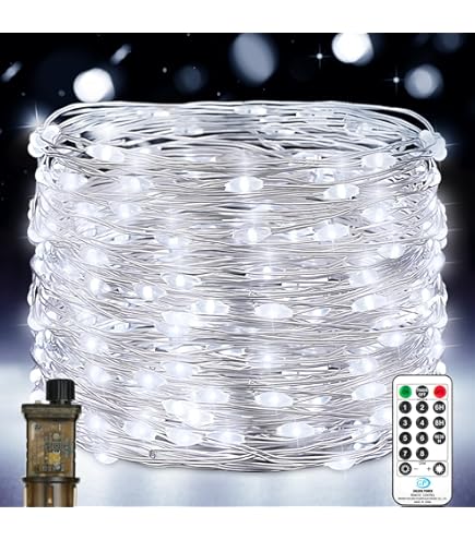 Koboko USB lichtsnoer bollen, 6M 40 LED lichtsnoer binnen buiten, warm witte lichtsnoeren bollen, bol lichtsnoeren USB-bediening, decoratieve lichten voor kinderkamer, tuin, bruiloft, Kerstmis