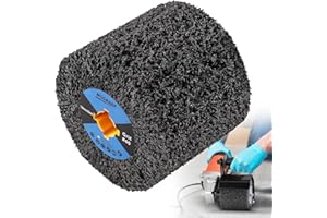 MOGRQAP Cepillo de rodillo de lijador 120 x 100 x 19 mm grano 40 manguitos lijadores, cepillo lijador rodillos lijadores para pulir superficies de madera metal