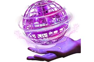 H&S Professional Flying Orb Ball Boomerang Spinner Mini Drone Orb Ball 360 Rotating Magic RGB Led Light Orb Indoor Outdoor Toys Kids Gift