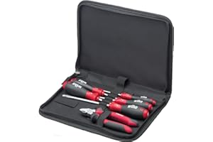 Wiha Werkzeug Set Mechaniker (33971), Schraubendreher, Seitenschneider 6-tlg. in Tasche