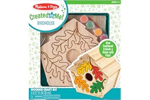 Melissa & Doug 3101 Build-Your-Own Wooden Birdhouse Decorate-Your-Own Craft Kits