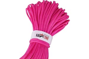 KADACTIVE Paracord Rope 550 Multifunction - 30meter - 7 Strand Nylon Cord - for Outdoor, Indoor Use - Crafting, Keychains, Camping, Survival Rope - Pink