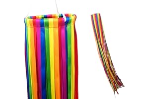 Madrona Brands Rainbow Ribbon Windsock | Durable Outdoor Hanging Decoration | Yard, Garden, Boat, Patio and More | 48-Inch