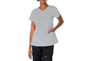 Dickies Women's EDS Signature V-Neck Top with Multiple Patch Pockets Medical Scrubs Shirt