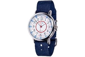 ERTT EasyRead Time Teacher Montre Enfant - Montre Pédagogique Garçon - Montre pour Apprendre à Lire l'heure - Montre-Bracelet éducative pour garçon et Fille - Cadran analogique - 12/24h