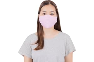 Lofbaz Tissu De Coton De Masque Facial En Tissu Avec Poche De Filtre Lavable Réutilisable (Rose – Paquet de 3, Adulte S)