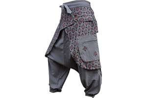 SHOPOHOLIC FASHION Unisex Green Black Hippy Harem Eye Trouser