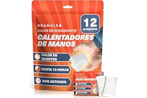 Bramble - Calentadores de manos (12 pares, 24 en total) - Calentadores de bolsillo activados por aire para actividades al aire libre - Se calientan en minutos y no dejan olor - Hasta 10 horas de calor