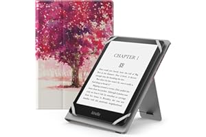 MoKo Universal Case for 6 6.8 7 Inch Protective Case with Hand Strap & Adjustable Stand for Kobo Clara 2E/Fire Tablet/Kindle/Kobo/Voyaga/Lenovo/Sony Kindle eBooks E-Reader Tablet, Watercolour