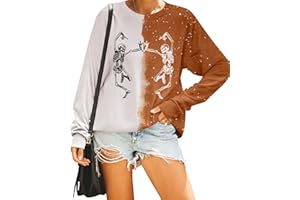 hohololo Pull d'Halloween pour femme - Squelette d'Halloween - Costume d'Halloween