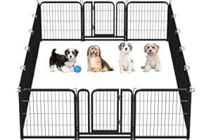 costoffs Foldable Heavy Duty Dog Whelping Pen Outdoor/Indoor for Yard/RV/Camping Suitable for Puppy/Cat/Rabbit/Pig/Small Medium Animals (60 cm H, 16 Panels)
