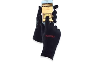 Cycling Sport Running Gloves Touch Screen Tech by Sundried - Breathable Bamboo Non-slip Silicone Gel, Black, M