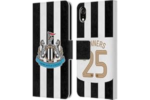 Head Case Designs Officially Licensed Newcastle United Football Club Home Kit 2025 Cup Winners Leather Wallet Case Compatible With Apple iPhone XR