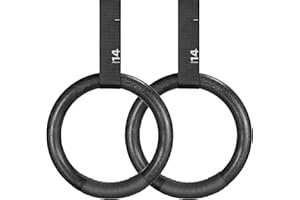 ‎LIFERUN LIFERUN Turnringe Ringe Turnen Gymnastikringe, Olympische Gymnastik Rings mit Griffband, Verstellbaren Buckle Straps und Markierungen, Ringe Training für Full Body Workout