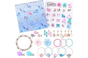 vamei Calendario dell'avvento 2023 Calendario Gioielli Conto alla Rovescia Natale Braccialetto Anelli Ciondoli Mollette Capelli Elastici per Capelli Unicorno Regali Natale per Bambini Bambina