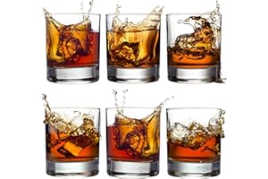 VOLARIUM CRYSTALIA Tumbler Bicchieri Da Whisky Set Di 6, 305 ml Qualità Premium%100 Senza Piombo Bicchiere Per Whisky Bicchieri d'Acqua, Bicchieri Cocktail Bicchieri di Cognac Bourbon Tumbler Whisky in Vetro