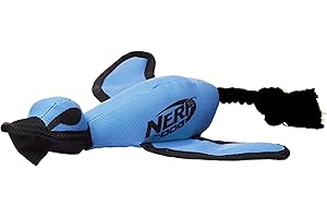 Nerf Dog Grande anatra lancio in nylon con design interattivo, blu (3473), per tutte le razze