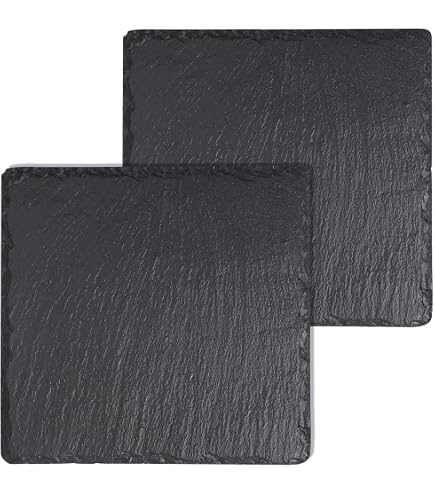 Slate Tile Food Dishes For Reptiles - Natural Stone Feeding Slates | Tortoise & Reptile Habitat Accessories