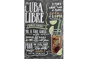 BA Market Vintage Blechschild Cuba Libre 20 x 30 cm Wandschild für Café Bar Home Retro Nostalgie Premium Metallschild Cocktail Löcher für Wandbefestigung (Cuba Libre)