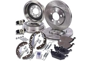‎ATEC GERMANY ATEC Germany Bremsenset Vorderachse inkl. Bremsscheiben Ø 256 mm Belüftet + Bremsbeläge Vorne + Bremsbacken Hinten + Bremstrommel Hinten