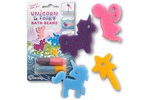 The Bean People Kids Bath Bombs with Surprise Toy Inside, Unicorn & Fairies Bath Sponge, Magic Grow Capsules, Fun and Educational Bath Gifts for Ages 3 and Up, Stocking Filler, Collectible Water Toys