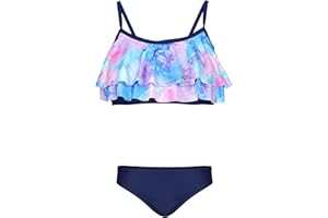 Aquarti Conjunto de Bikini para Niñas Bustier Bikini Breve Traje de Baño de Dos Piezas