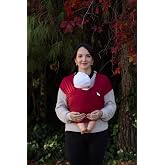 moby baby co. Sling -%100 Pamuk - Wrap - Bebek Taşıma Şalı (Kırmızı, 450cm x50cm)
