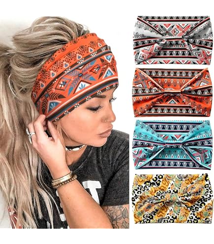10 Fasce Per Capelli Africane In Stile Boho, Antiscivolo E Elastiche. Turbante Multiuso Per Yoga, Corsa, Sport E Vita Quotidiana. Accessori Moda Per Donne E Ragazze.