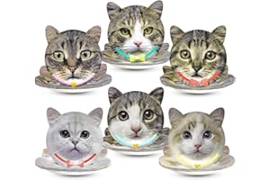 CHAOV 60 Pcs Cat Party Plates, Cat Birthday Decorations, Disposable Paper Cat Theme Decoration for Baby Shower Party Favors Decorations Kids Birthday Party ﻿ ﻿