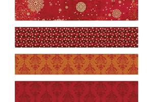 Heyda 204875523 Faltstreifen-Set für Fröbelsterne 1 x 30 cm & 1, 5 x 45 cm, 4 Motive Sortiert in zwei verschiedenen Größen