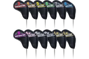 Craftsman Golf Juego de 12 piezas de la cubierta de la cabeza del hierro magnético con no. colorido para golfista diestro
