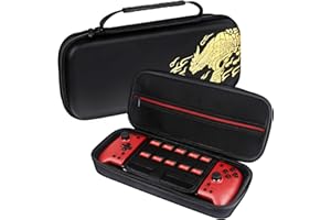 Vivideox Hori Split Pad Pro Étui de Transport pour Manette Hori Nintendo Switch Split Pad Pro, Coque Rigide Portable avec 10 emplacements pour Cartes de Jeu, Noir