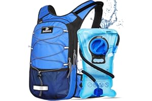 Zounich Hydration Backpack, Breathable Running Backpack with 3L Water Bladder, Large Capacity Hiking Rucksack Outdoors Hydration Bag Pack Perfect for Cycling Camping Fitness Climbing Fits Men & Women