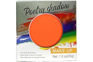 HISUNBEN Maquillaje Facial y Corporal Profesional | Pintura de Color Profesional | Pintura Facial para Niños, Adultos, Disfraces, Festivales, Halloween 30G (Naranja - 2)