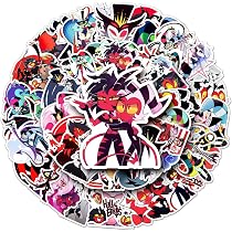 Zhongkaihua Hazbin - Portachiavi a forma di anime, mini figura da collezione, accessori per chiavi dell'auto, decorazione zaino, 8 cm, Portachiavi Hazbin Hotel, 8 CM