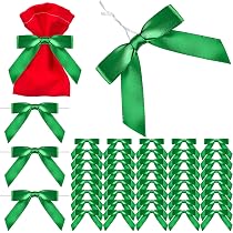 Reliant Ribbon Satin Twist Tie Bows - Purple Haze, 5/8 Inch Small Bows, 100 Pieces, Perfect For Gift Wrapping - View #4