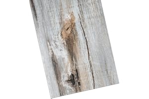 Livelynine 32 Płytki PCV Podłoga winylowa o wyglądzie drewna Samoprzylepne niebieskie płytki podłogowe rustykalne wodoodporne płytki Naklejka Łazienka Kuchnia Tapeta o wyglądzie Niebieski 90CMx15CM