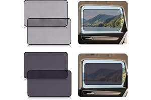 XCBYT Lot de 4 pare-soleil de voiture pour bébé - Pare-soleil - Pour fenêtre de voiture - Semi-transparent - Avec protection UV - Protection des données pour grands SUV Van MPV - 53 x 35 cm