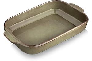 vancasso EMMA, Plat à Four avec Poignée en Céramique, Accessoire Cuisine Désign Antidérapant- 33cm, Carré, 2000ml