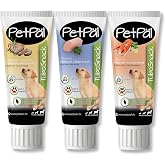 PetP&auml;l Dog Treats Tube "TuboSnack" &ndash; Liver, Poultry, Salmon Tasting Pack 3 x 75 g &ndash; Grain Free, Salt, Sugar, Natural Ingredie