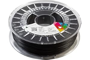 SMARTFIL FLEX 93A | Filamento impresión 3D | Flexible | Capacidad de ser estirado | Shore 93A | Peso: M (750g) | Diámetro: 1.75 mm | Color: True black