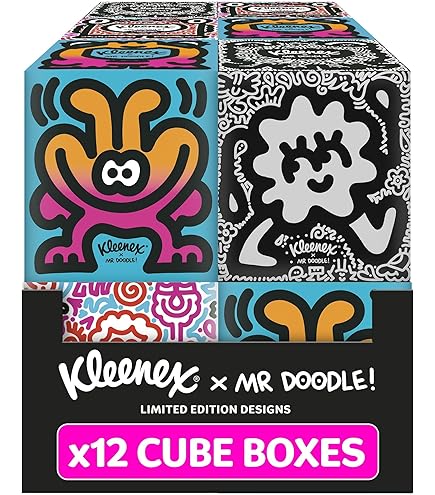 Kleenex Ultra zachte gezichtsdoekjes - pak van 12 kubusvormige tissuedoosjes - ons zachtste weefsel - uiterst zachte en zijdeachtige weefsels ontworpen met luxe in gedachten
