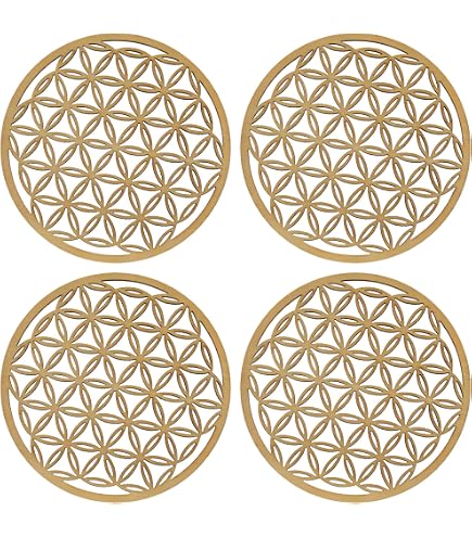 14 Dessous De Verre En Bambou En Forme De Fleur à Décorer Toi-Même – Idéal Pour La Déco Maison Et Les DIY Créatifs - 6